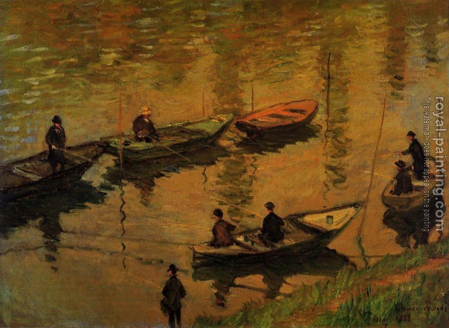 Claude Oscar Monet : Anglers on the Seine at Poissy